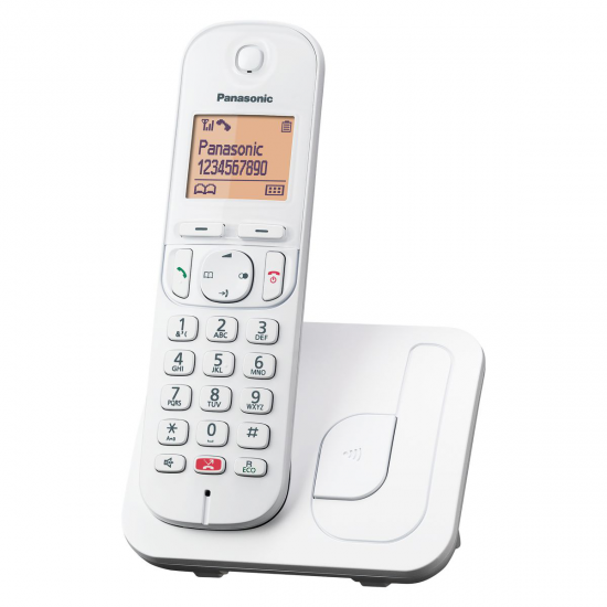 Teléfono inalámbrico Dect Panasonic KX-TGC250SPW, blanco